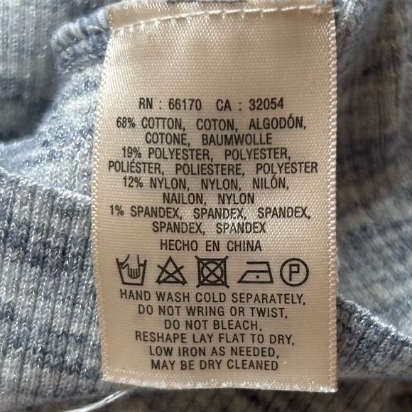 MOTH Terry Stripe Cardigan Sweater Lightweight Button Hood Coastal Classic | M - Picture 16 of 16